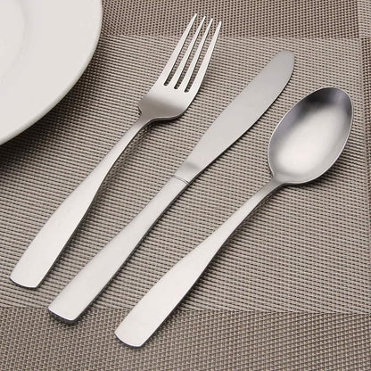 Matte Silverware Set, Satin Finish 20-Piece Stainless Steel Flatware set, Tableware Cutlery Set Service for 4, Utensils for Kitchen, Dishwasher Safe