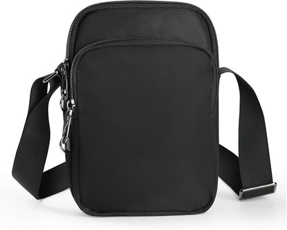 BROADREAM Small Crossbody Bag Men Women, Anti-Theft Crossbody Sling bags - Mini Shoulder Travel Bag for Hiking Sports