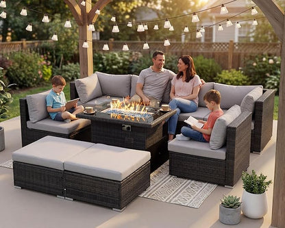 NICESOUL 29.3'' High Back Outdoor Patio Conversation Set