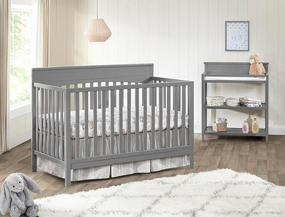 Oxford Baby Harper 4-in-1 Convertible Crib, Dove Gray, GreenGuard Gold Certified