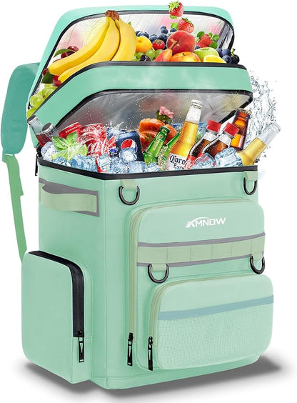Backpack Cooler Insulated Leak Proof for Men Women 50 Cans Soft Cooler Backpack Insulated Waterproof Large Capacity Coolers Bag Portable for Lunch Camping Travel Picnic Hiking