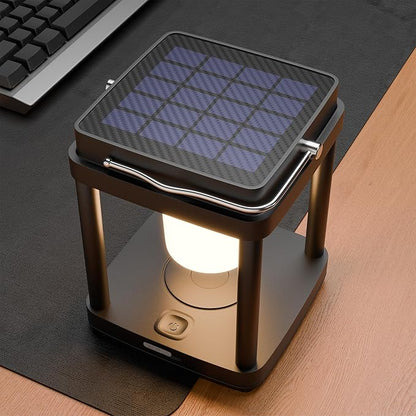Solar Lantern Outdoor Table Lamp, Touch Control Outdoor Cordless Lantern, Solar Lanterns Waterproof Rechargeable Lanterns for Reading, Walking, Camping