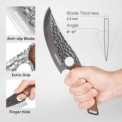 Matsato Chef Knife - Perfect Kitchen Knive for Cooking, Chopping. Japanese Steel Knife for Home, BBQ. For Balance & Control, 6.3 Inch