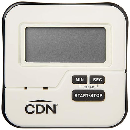 CDN Waterproof Kitchen Timer | Big Digital Display | 90-Second Loud Alarm with Flashing Light | Shatterproof & Steamproof | Magnet & Stand Mount | Ideal for Chefs | TMW1