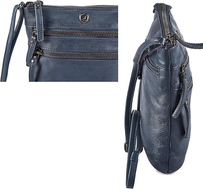 Crossbody Sling Bag for Women Small Real Leather Purse Vintage Travel Crossover Shoulder Bag Handmade