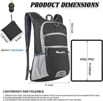 Seektop 20L Hiking Backpack Ultra Lightweight Waterproof Travel Backpack Packable Small Outdoor Bag Foldable Day Pack for Women Men