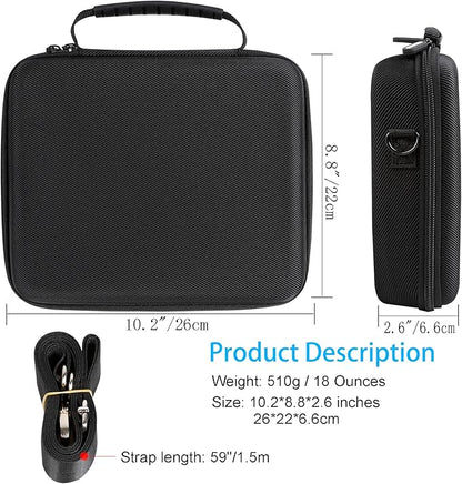 PellKing Hard Case for GoPro Hero 13/12/11/10/9/8/7/2018/6/5 Blcak/4 Silvery Action Camera, Accessories Carrying Storage Shoulder Bag With Strap for DJI Osmo Action 5/4/3 Insta360 Ace Pro
