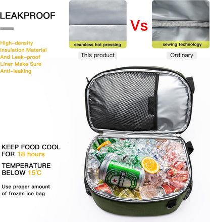TUGUAN Insulated Cooler Backpack 38 Cans Double Deck Leakproof Lightweight Soft Lunch Backpack Small Cooler Bag Beach Picnic
