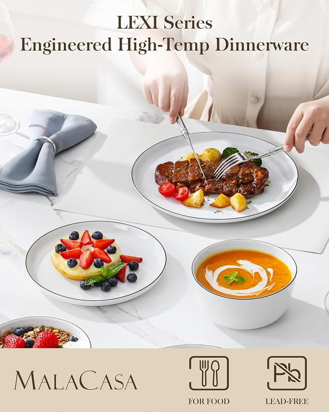 MALACASA 18-Piece Dinnerware Set