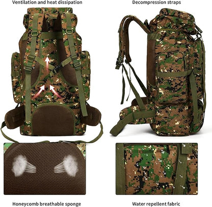 Hiking Backpack for Men 70L/100L Camping Backpack Military Rucksack Molle 3 Days Assault Pack for Climbing