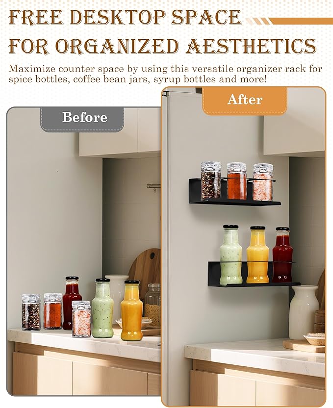 2 Pack Magnetic Tumbler Holder for Stanley 30 & 40 oz Cup - Strong Magnet - Water Bottle Organizer for Fridge, Cabinet, Office - Fit Stanley Cup Accessories