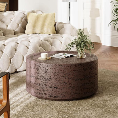UPHA Outdoor Round Coffee Table, Small Modern Minimalist Accent Tables