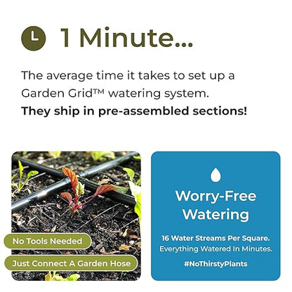 Garden Grid Watering System | Raised Garden Bed Drip Irrigation System – But