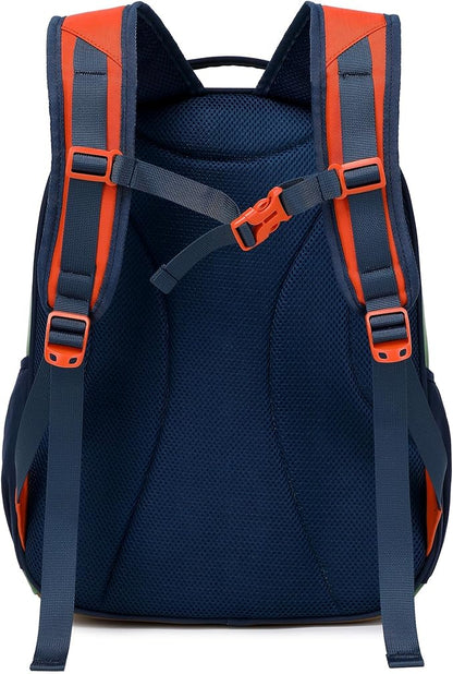 Lightweight Kids Backpack for School Kindergarten Elementary Backpacks for Boys Ages 6-8-10(Orange Blue)