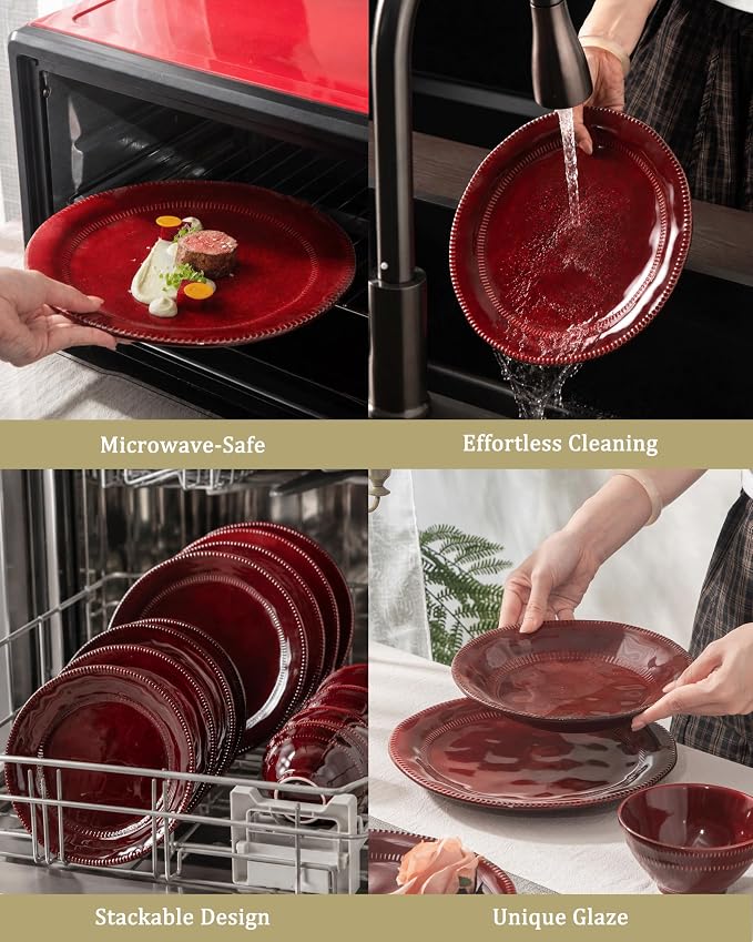 4-piece ceramic dinnerware set