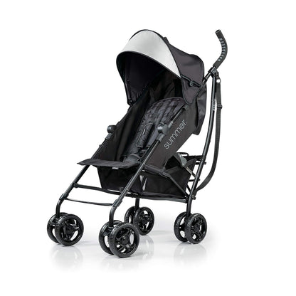 Summer Infant Ingenuity 3Dlite Convenience Stroller,Jet Black–Lightweight Stroller with Aluminum Frame,Large Seat Area, 4 Position Recline, Extra Large Storage Basket– Infant Stroller for Travel&More