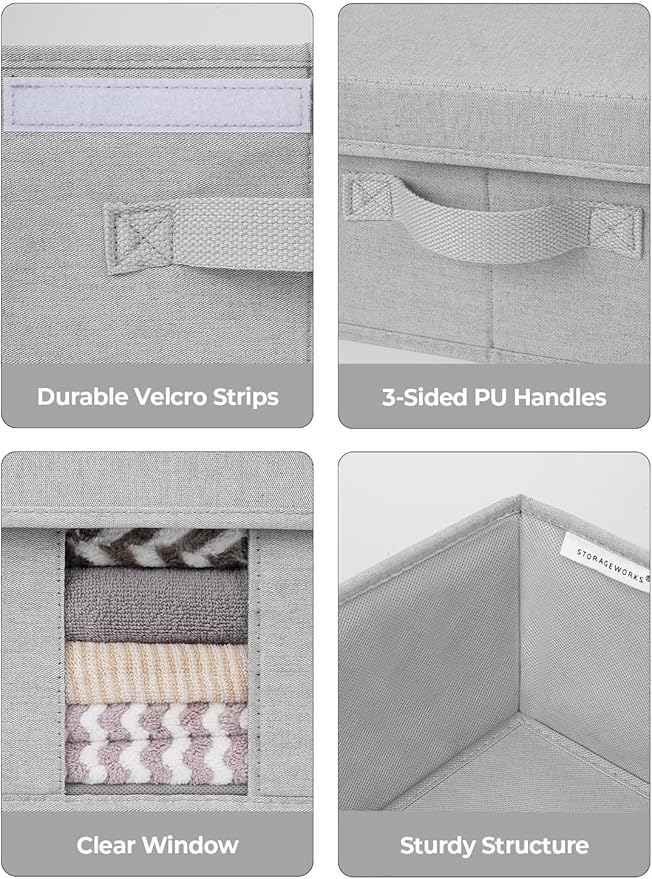 StorageWorks 2-Pack Large Under Bed Storage Bins with Lids, Underbed Storage Containers with Handles and Label Holder, Closet Organizer for Clothes, Blankets, Sweater