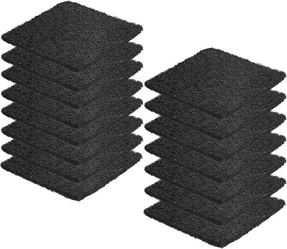 15 Pack Trash Can Odor Filter Refills for Trash Can and Compost Bin, Activated Charcoal Deodorizer Sheets for Indoor Kitchen Compost Bucket Countertop and Recycle Bin, Square 3.9 Inch