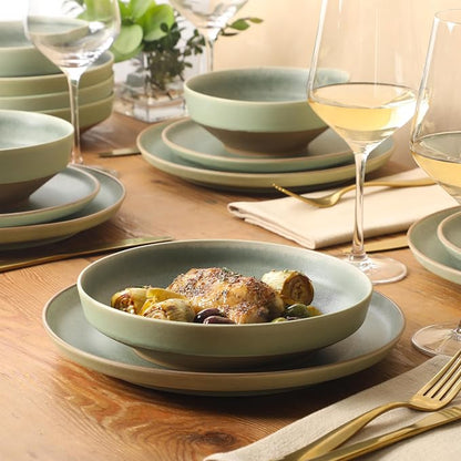 Gibson Elite Octavia Place 16 Piece Stoneware Dinnerware Set, Service