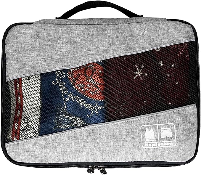 5 Set Packing Cubes for Travel Large Suitcase Luggage Organizer Bags Travel Accessories Vacation 4 Cubes 1 Laundry Pouch Bag