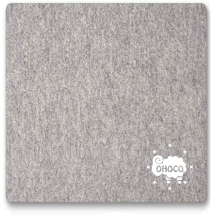 Wool Pressing Mat for Quilting - 9" x 9" Portable Travel Size Felt Ironing Pad 1/2" Thick, 100% New Zealand Wool for Ironing, Sewing, Cutting on Ironing Board, Tabletop, Dryer, Countertop