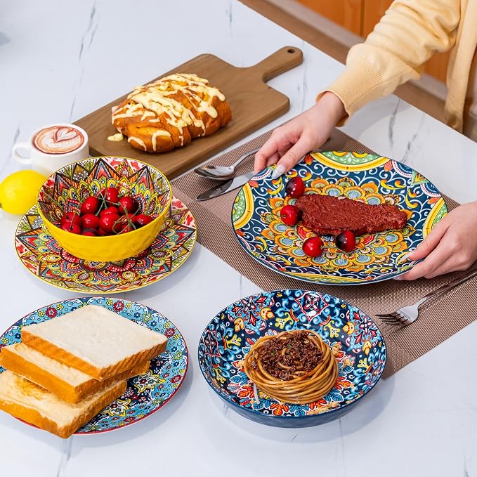 18 Pieces Dinnerware Sets, Porcelain Dishes Set
