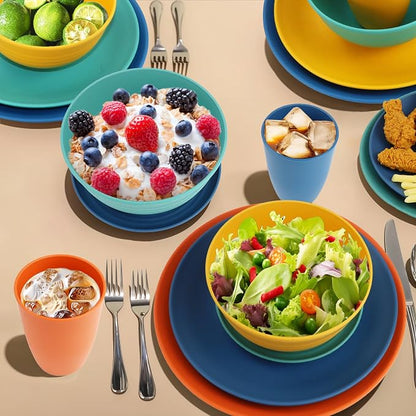 40Pack plates and bowls sets for kids