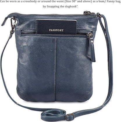 Crossbody Sling Bag for Women Small Real Leather Purse Vintage Travel Crossover Shoulder Bag Handmade