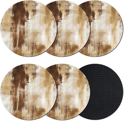Abstract Minimalist Coasters Set of 6, Absorbent Coasters