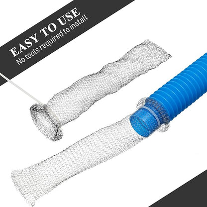 60 Pieces Washing Machine Lint Traps with 60 Cable Ties, Rust-Proof Stainless Steel Lint Traps Laundry Mesh Hose Filter Screen Catcher for Washing Machine Discharge Hoses