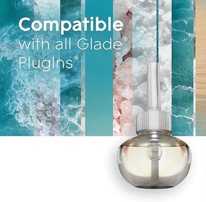 Glade PlugIns Refills Air Freshener, Sky & Sea Salt, Scented and Essential Oils for Home and Bathroom, 0.67 Fl Oz, 10 Count