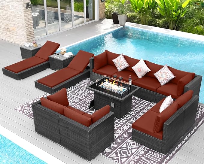 NICESOUL 13 Piece Large Outdoor Sectional