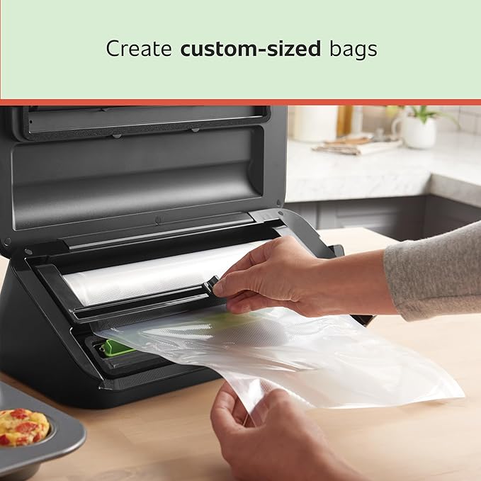 FoodSaver Custom Fit Vacuum Sealer Bags, Airtight Food Storage and Sous Vide Rolls, BPA-Free, 11 x 16' (Pack of 18)