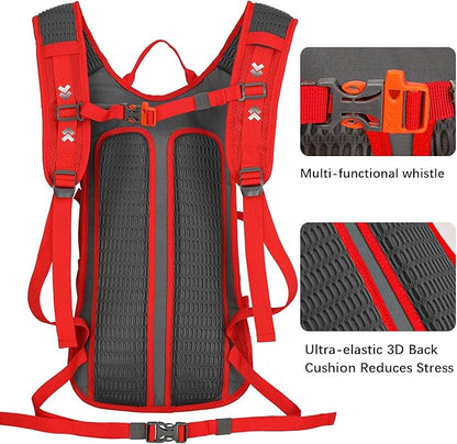 LARIPOP Hydration Backpack, 18L Hiking Backpack with 2L Water Bladder, Lightweight Water Pack for Cycling, Hiking, Biking