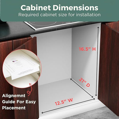 HOLDN’ STORAGE Two Tier Pull Out Cabinet Organizer, Individual Sliding Drawers - Heavy Duty Metal with Lifetime Limited Warranty - Anti Rust Chrome Finish - 12" W x 21”D x 16.5" H