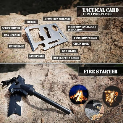Outdoor Survival First Aid Kit Molle Pouch Survival Kit Gear Emergency Kits Bag for Camping Hunting Hiking Home Earthquake and Adventures