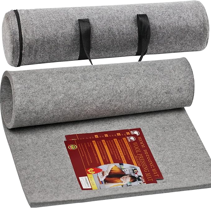 Wool Pressing Pad - 36" x 24" Quilting Ironing Pad by Savina - Take Your Quilting or Other Textile Craft to The Next Level with Professional Results
