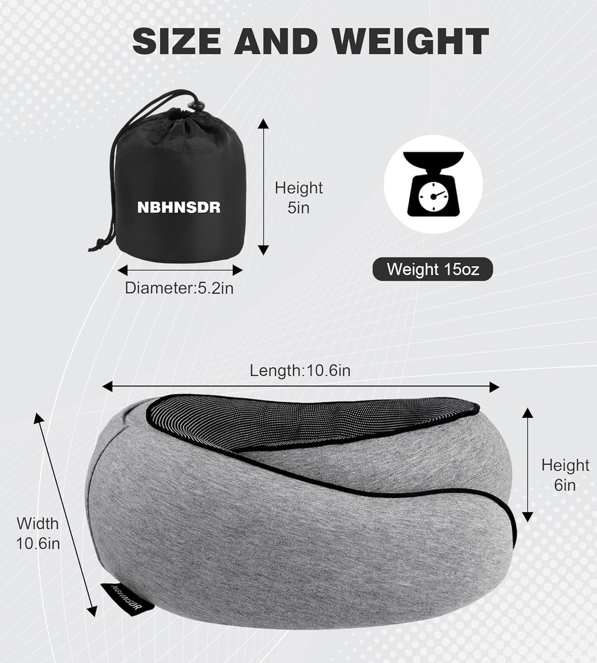 Airplane Travel Pillow, Memory Foam Travel Pillow, Suitable for Sleeping on Planes, in Offices and in Cars, a Must-Have for Long Flights, and a Necessity for Road Trips.
