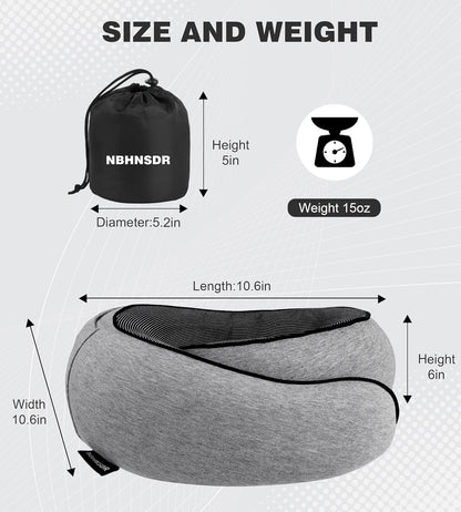 Airplane Travel Pillow, Memory Foam Travel Pillow, Suitable for Sleeping on Planes, in Offices and in Cars, a Must-Have for Long Flights, and a Necessity for Road Trips.