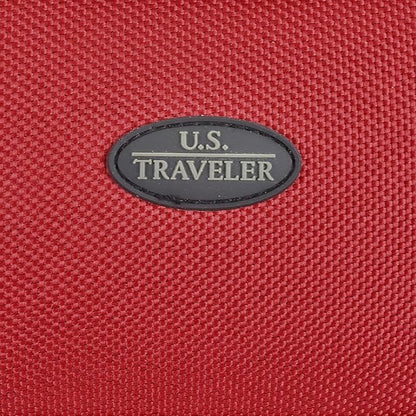 U.S. Traveler Lightweight Rolling 20" Carry On Luggage Softside Suitcase, Red, 2 Wheel Single