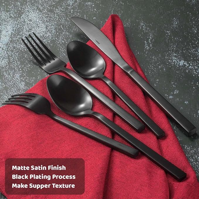 Alata Cube 45-Piece Forged Stainless Steel Flatware Set Cutlery Set
