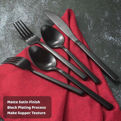 Alata Cube 45-Piece Forged Stainless Steel Flatware Set Cutlery Set
