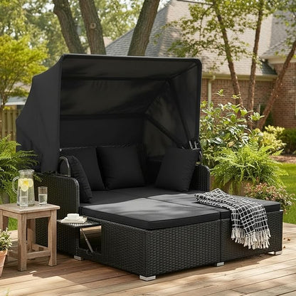 Tangkula Patio Rattan Daybed