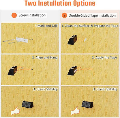 8-Pack Solar Fence Lights, Up & Down Lighting, 50LM/25LM 4 Modes, IP65