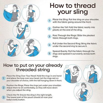 Hip Baby Wrap Ring Sling Baby Carrier for Infants and Toddlers - Beautiful, 100% Soft Cotton Baby Wraps Carrier For Babies 8-35 lbs - Perfect Baby Shower Gifts Moms And Dads - Nursing Cover (Midnight)
