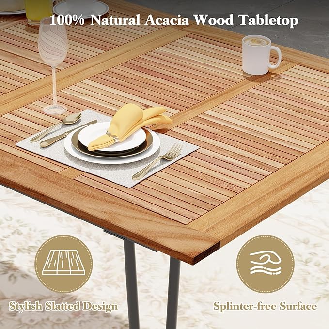 Tangkula 86.5" Large Patio Dining Table