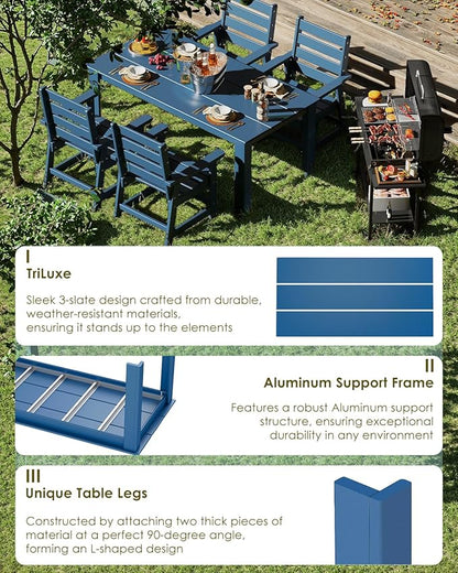 GREENVINES Outdoor Dining Table | 67’’ | HDPE | Rectangle Tables