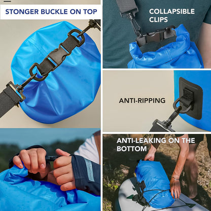 Unigear Dry Bag Waterproof, 2L/5L/10L/20L/30L/40L Floating and Lightweight Bags for Kayaking, Boating, Fishing, Swimming and Camping with Waterproof Phone Case