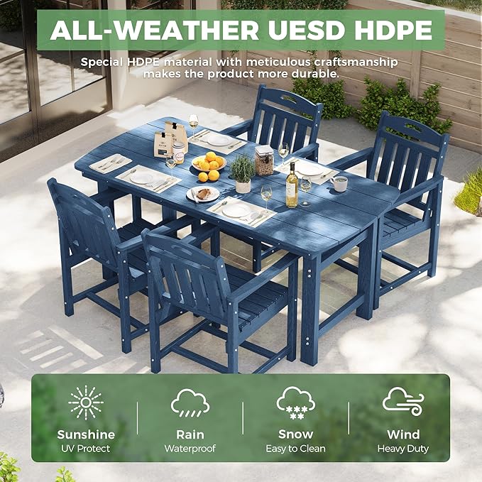 HDPE Outdoor Patio Dining Set