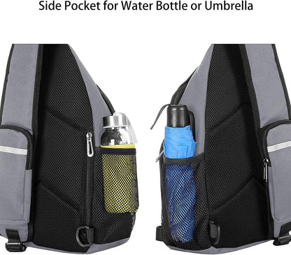 MOSISO Sling Backpack Bag, Crossbody Shoulder Bag Travel Hiking Daypack Chest Bag with Front Square Pocket&USB Charging Port